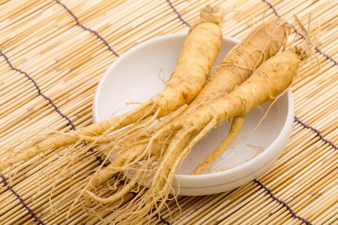 Güç için ginseng kökü